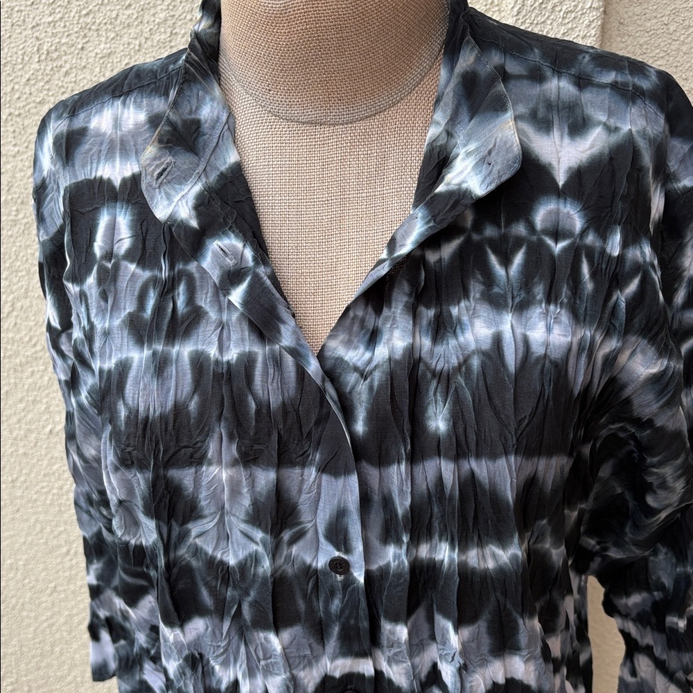 Issey Miyake Pleats Please lovely pattern rare shirt dress. Great light material - Picture 4 of 13